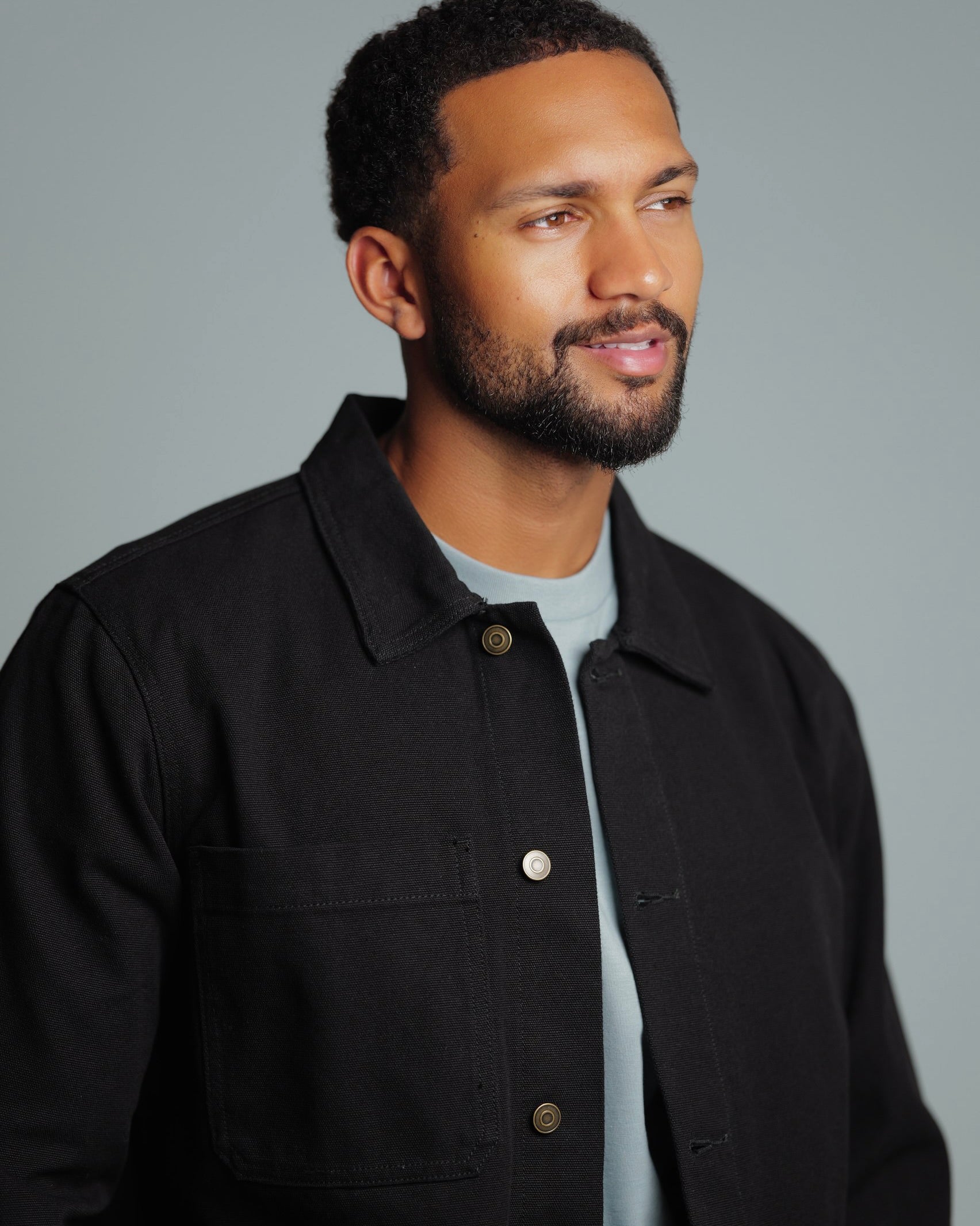 Fānbù Men's Heavyweight Shirt Jacket | Cotton Canvas Overshirt-2